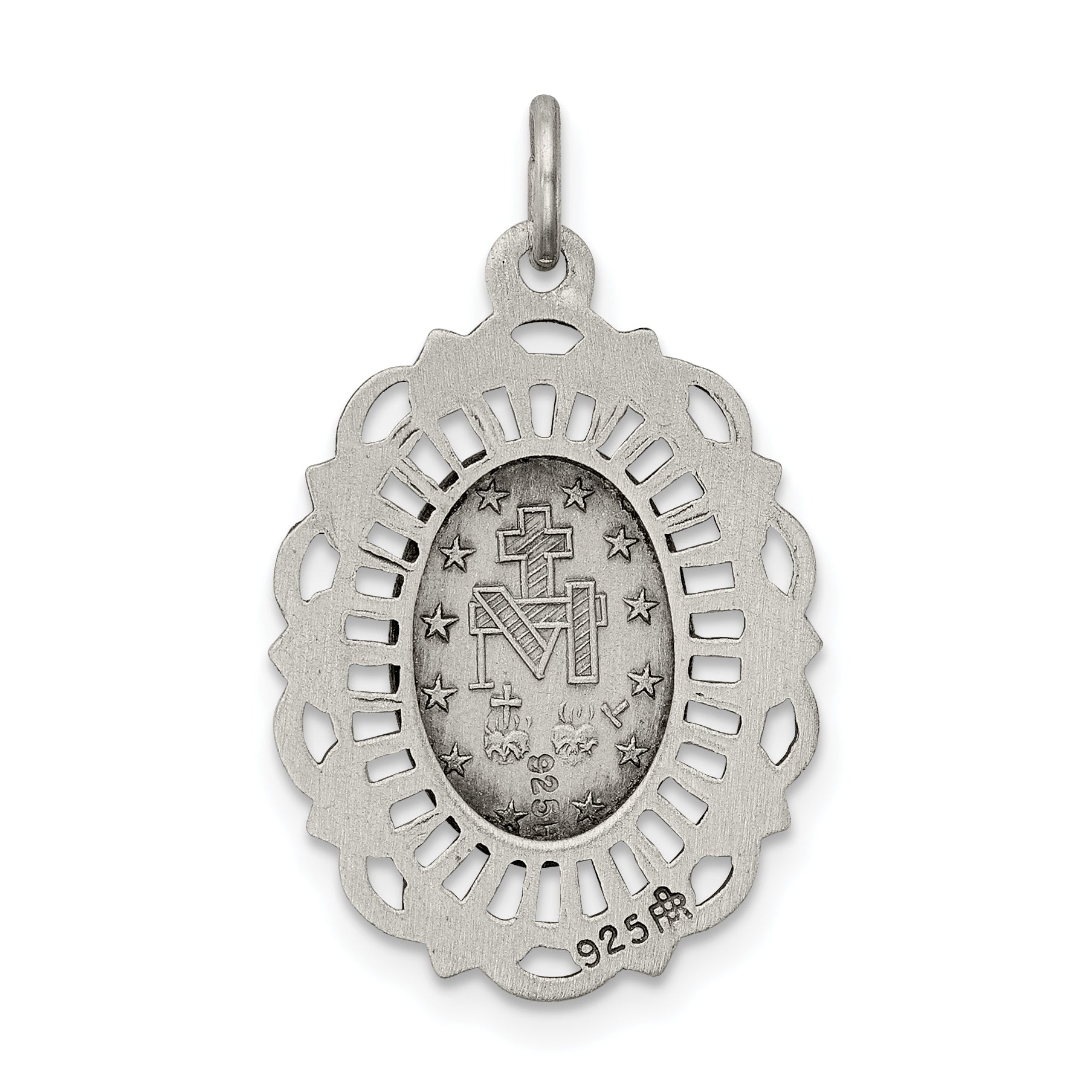 Sterling Silver Antiqued Miraculous Medal QC5509