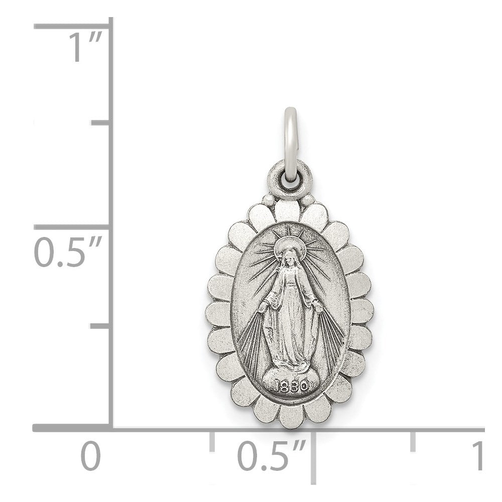 Sterling Silver Antiqued Miraculous Medal