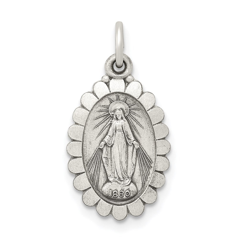 Sterling Silver Antiqued Miraculous Medal