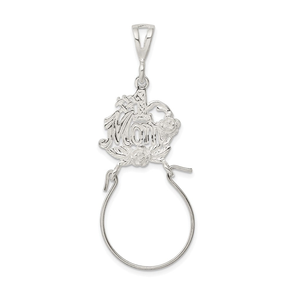 Sterling Silver #1 Mom Charm Holder