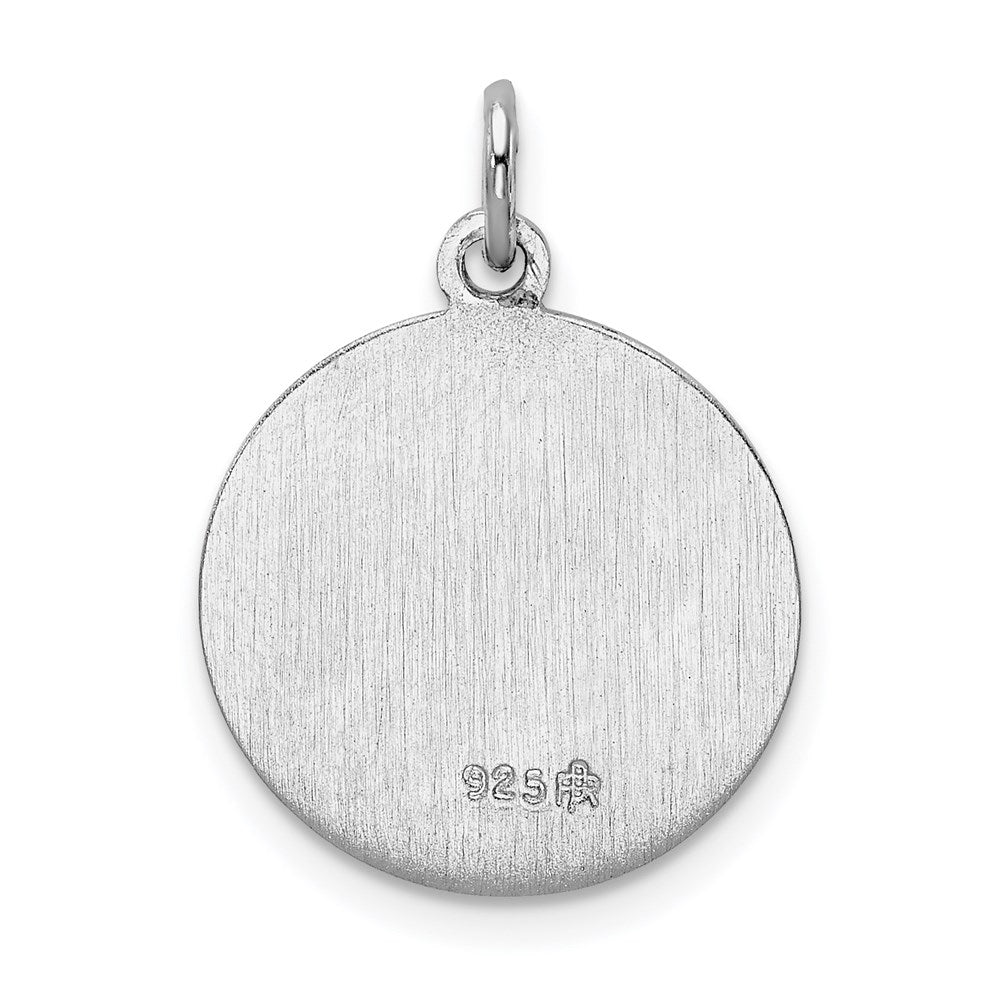 Sterling Silver Rhodium-plated Saint Christopher Medal