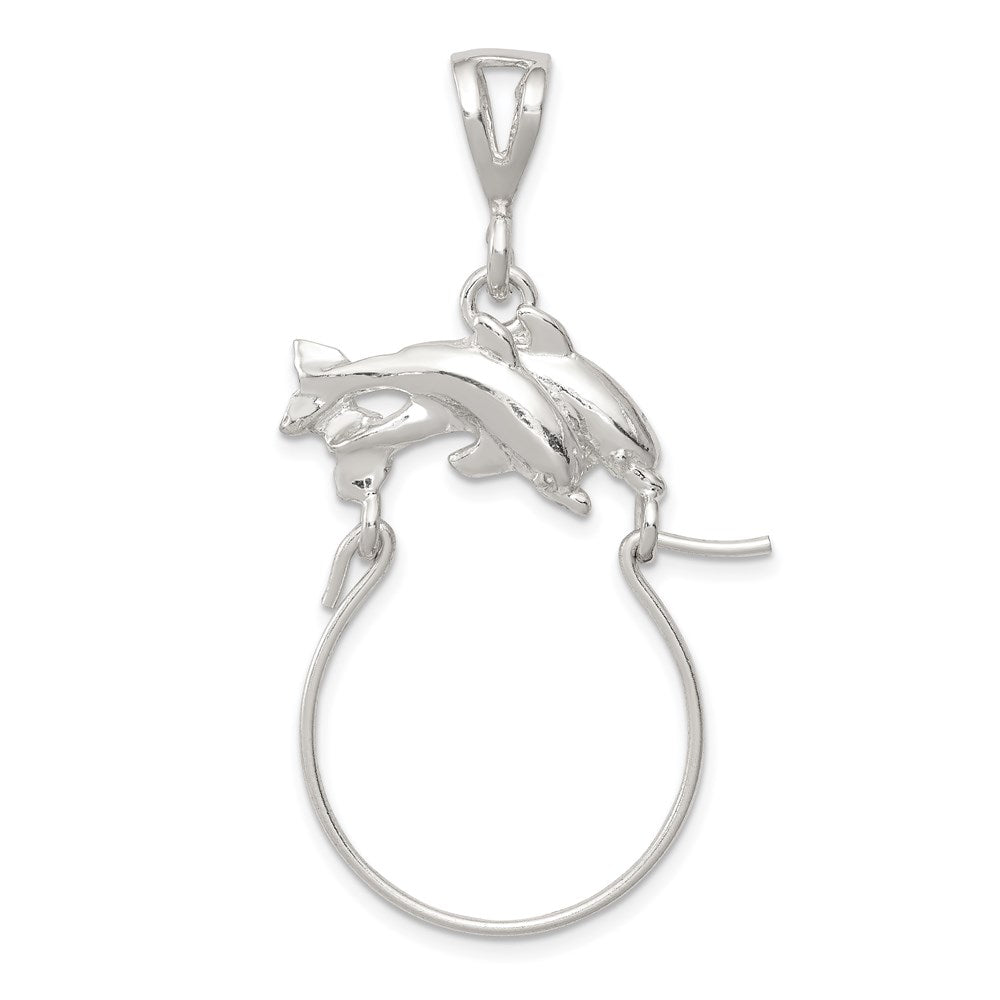 Sterling Silver Dolphin Charm Holder