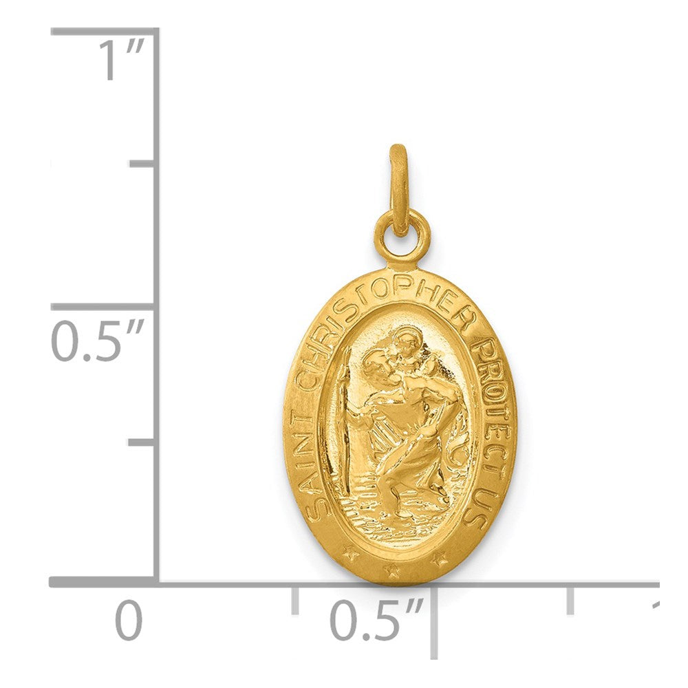 24k Gold-plated Sterling Silver Saint Christopher Medal