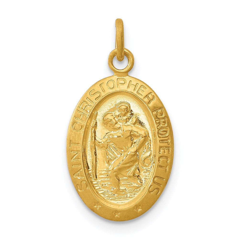 24k Gold-plated Sterling Silver Saint Christopher Medal