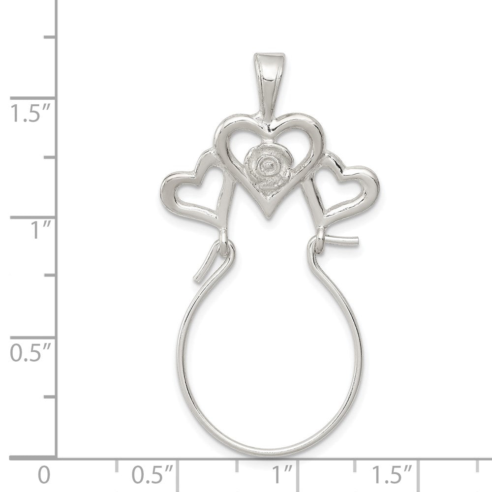 Sterling Silver Heart Charm Holder