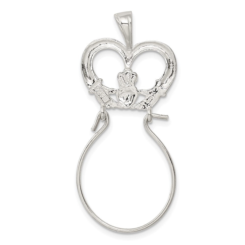 Sterling Silver Claddagh Charm Holder