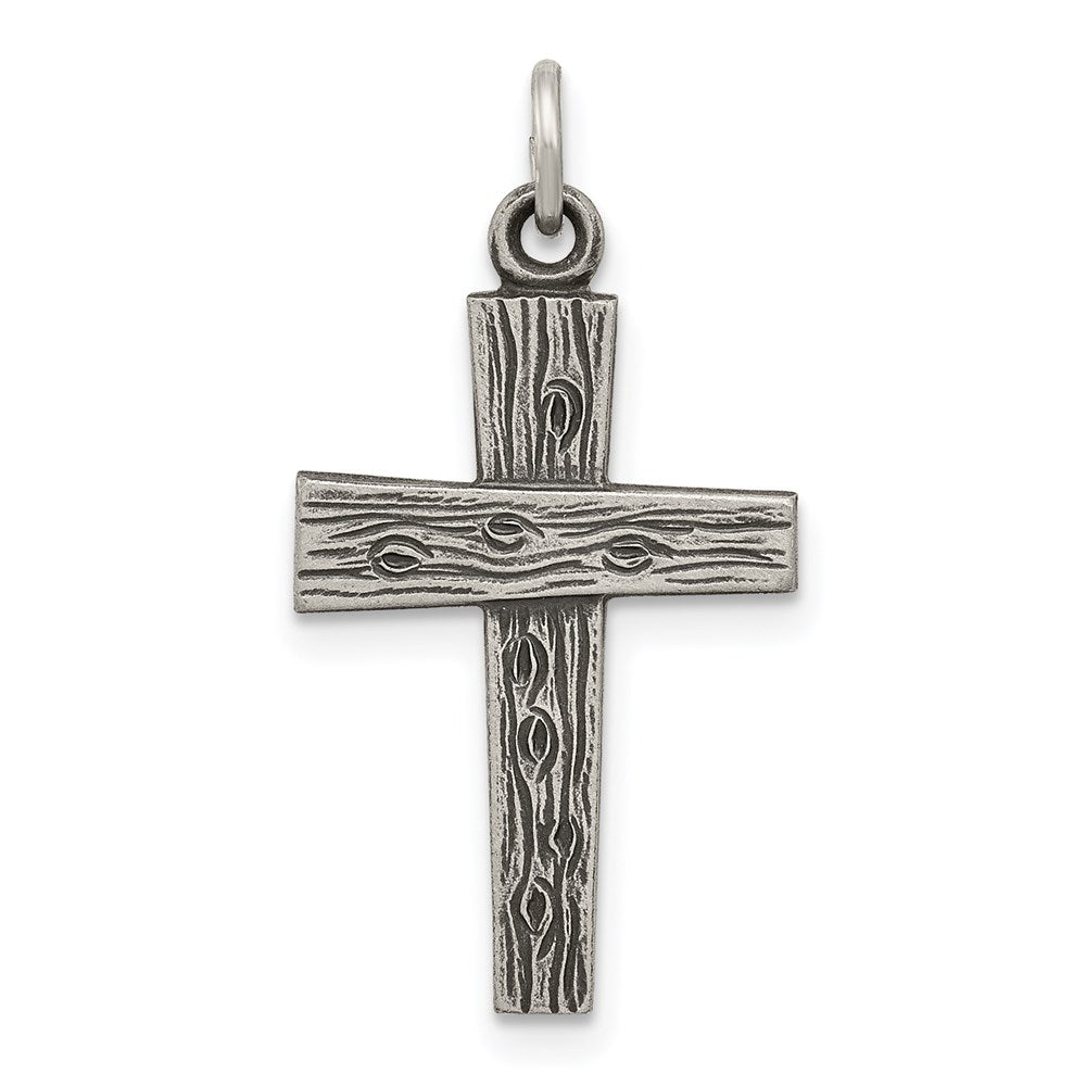 Sterling Silver Antiqued Cross Charm