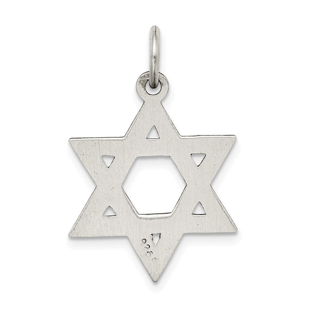 Sterling Silver Antiqued Star of David Pendant