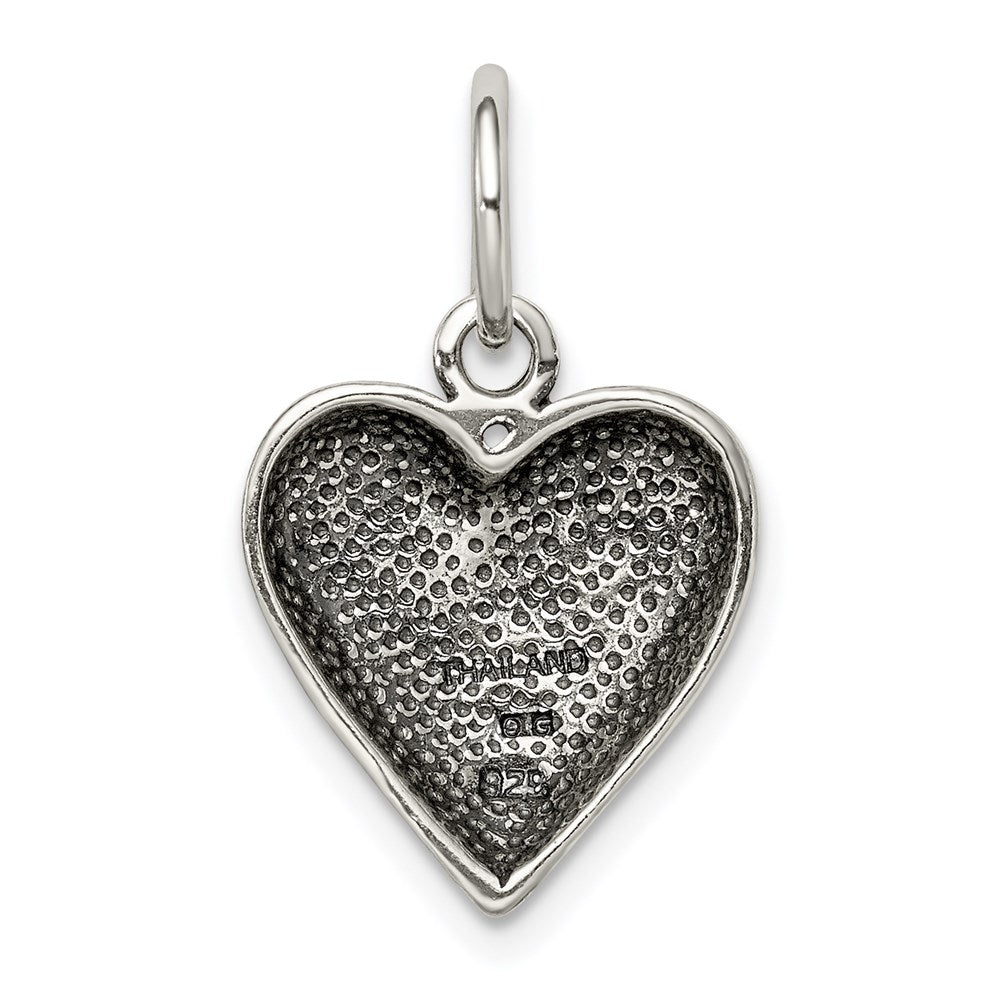 Sterling Silver Antiqued Hope Pendant