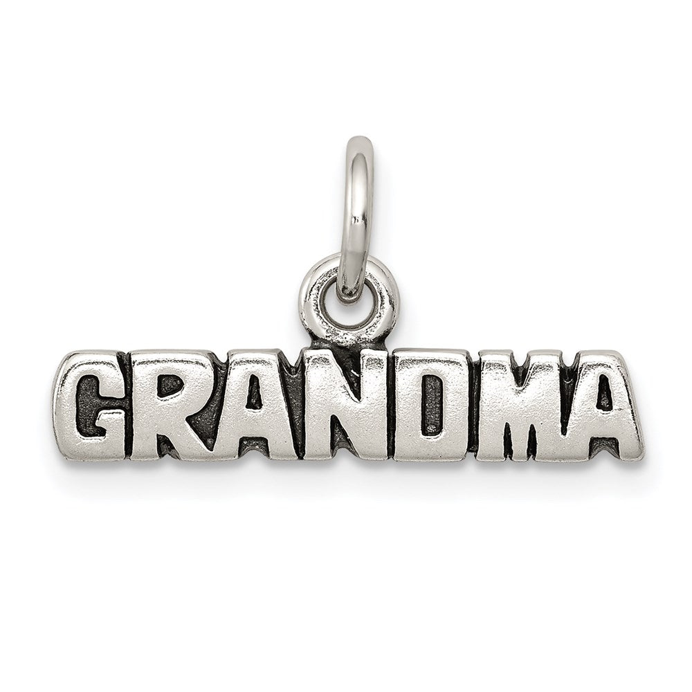 Sterling Silver Antiqued Grandma Charm