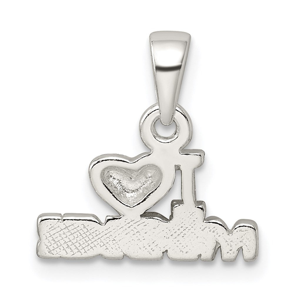 Sterling Silver I Love Music Pendant