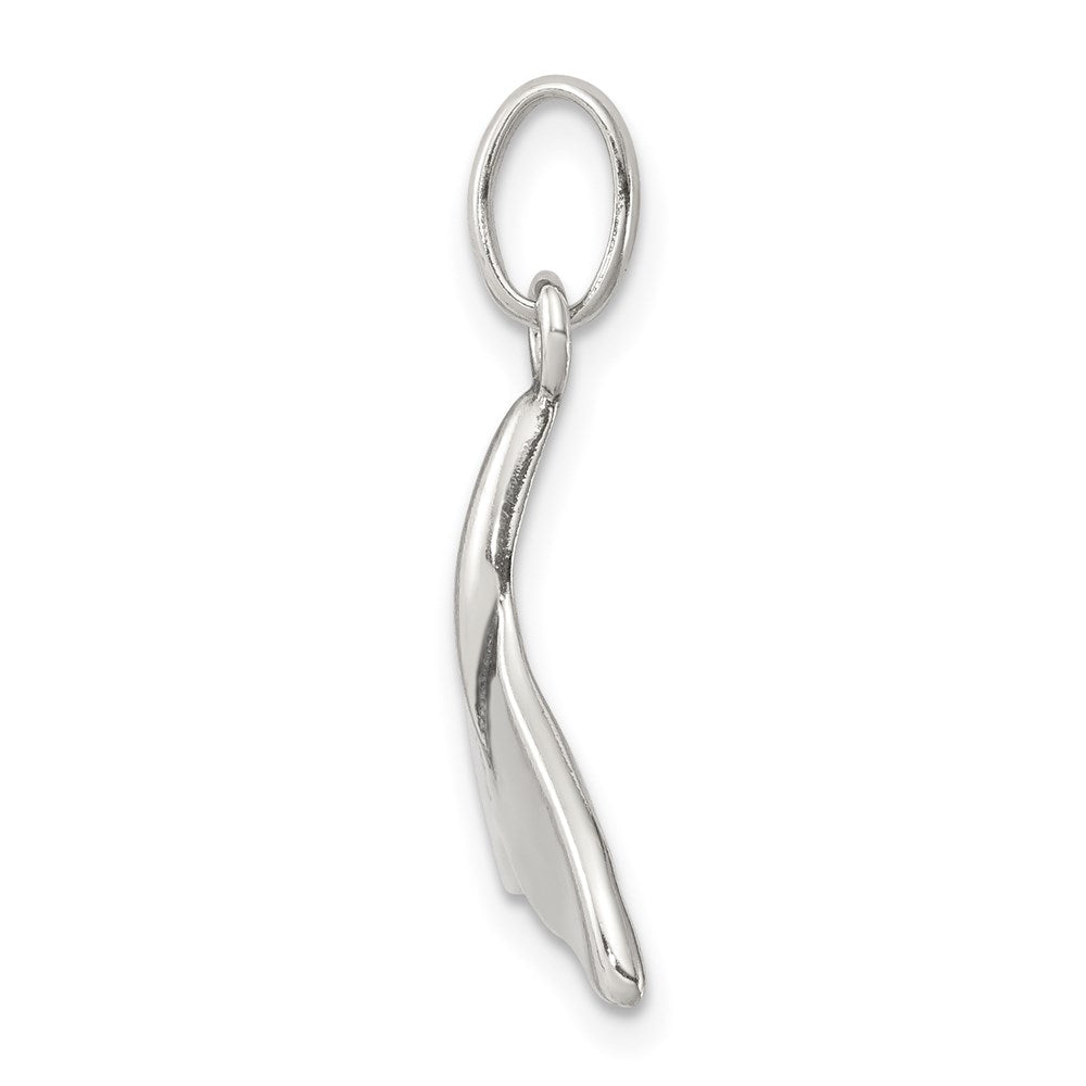 Sterling Silver Whale Tail Charm