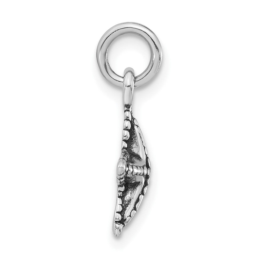 Sterling Silver Polished & Antiqued Starfish Charm