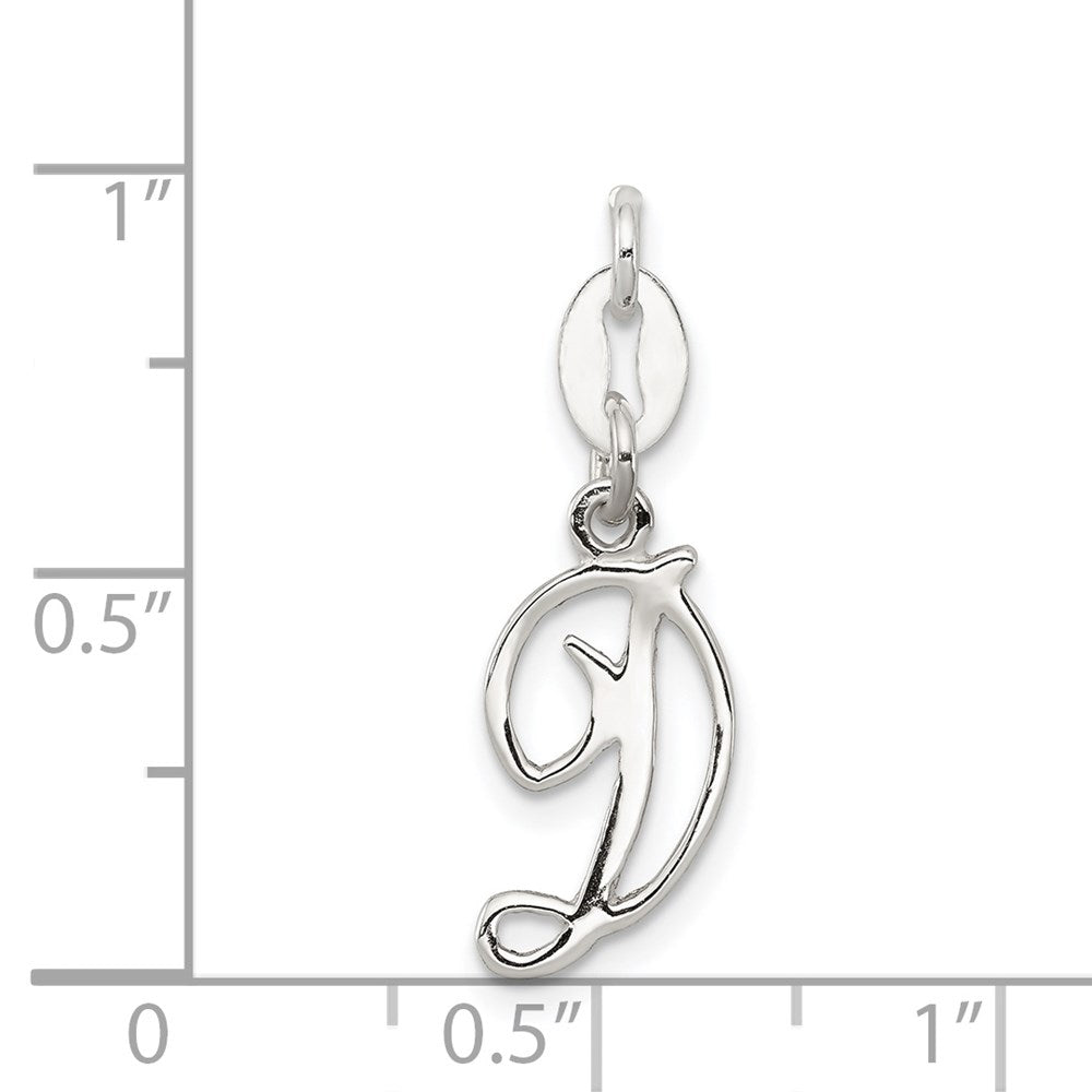 Sterling Silver Letter D Initial Charm