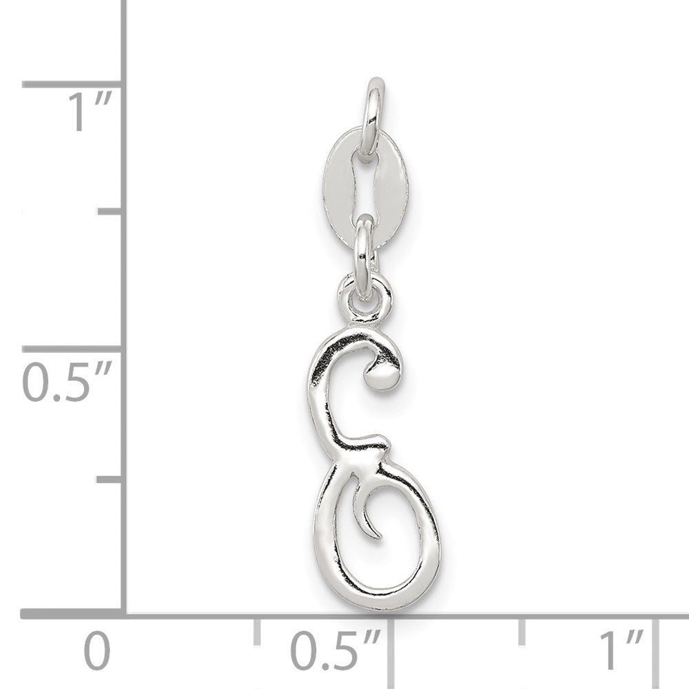 Sterling Silver Letter E Initial Charm