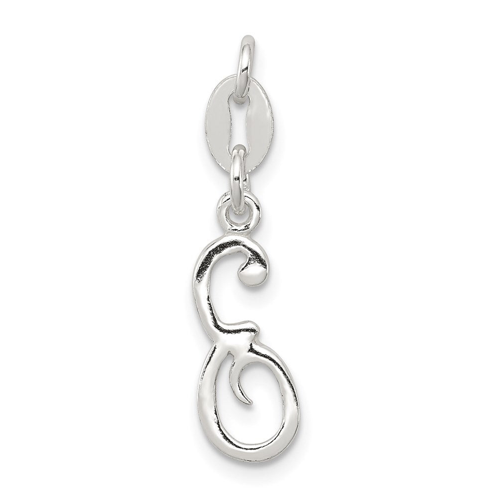 Sterling Silver Letter E Initial Charm