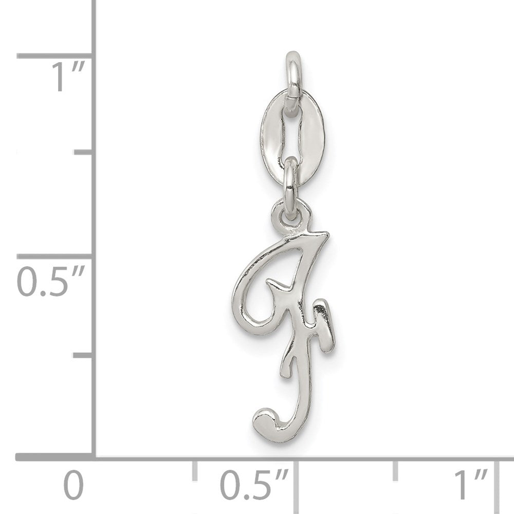 Sterling Silver Letter F Initial Charm