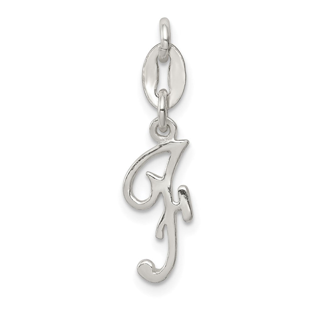 Sterling Silver Letter F Initial Charm