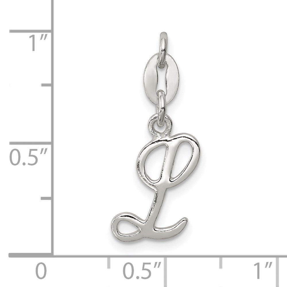 Sterling Silver Letter L Initial Charm