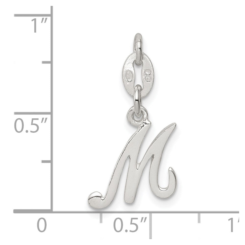 Sterling Silver Letter M Initial Charm