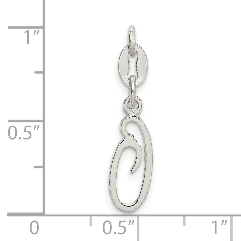 Sterling Silver Letter O Initial Charm