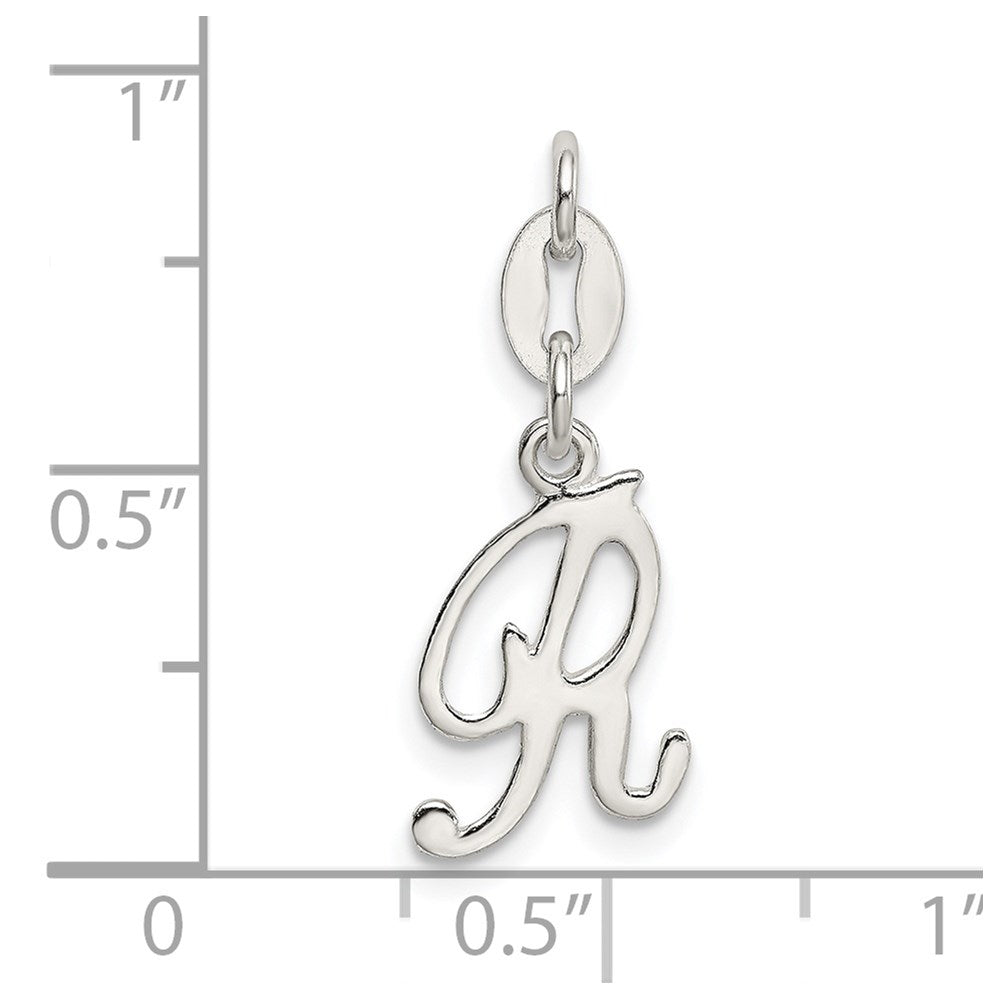 Sterling Silver Letter R Initial Charm