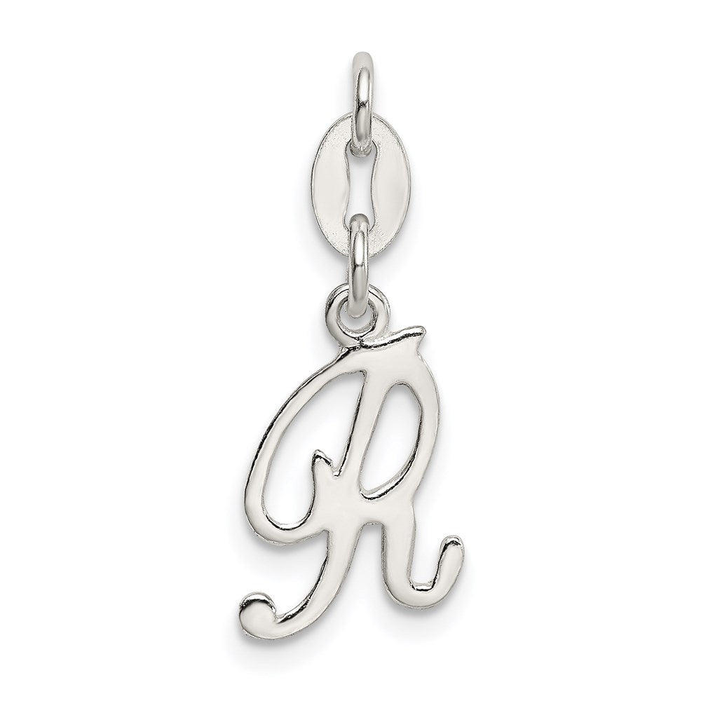 Sterling Silver Letter R Initial Charm