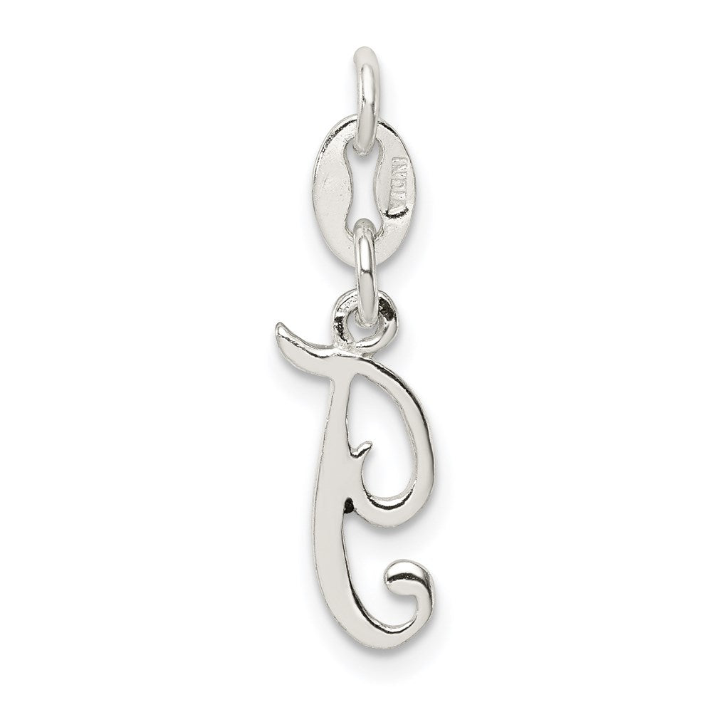 Sterling Silver Letter T Initial Charm