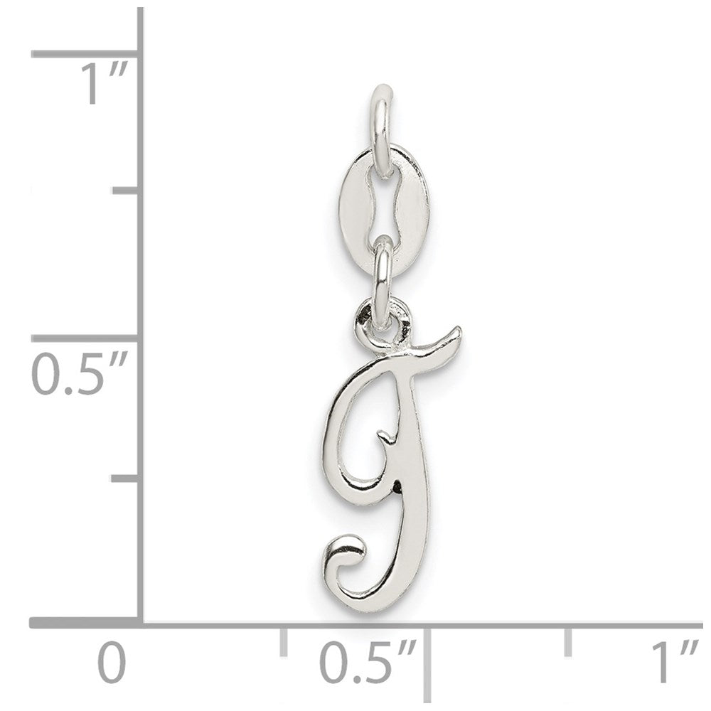 Sterling Silver Letter T Initial Charm