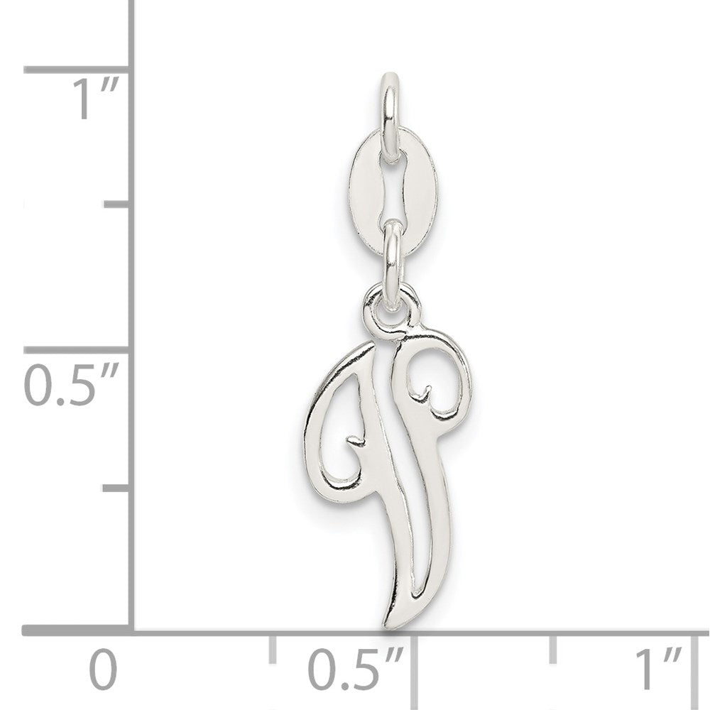 Sterling Silver Letter V Initial Charm