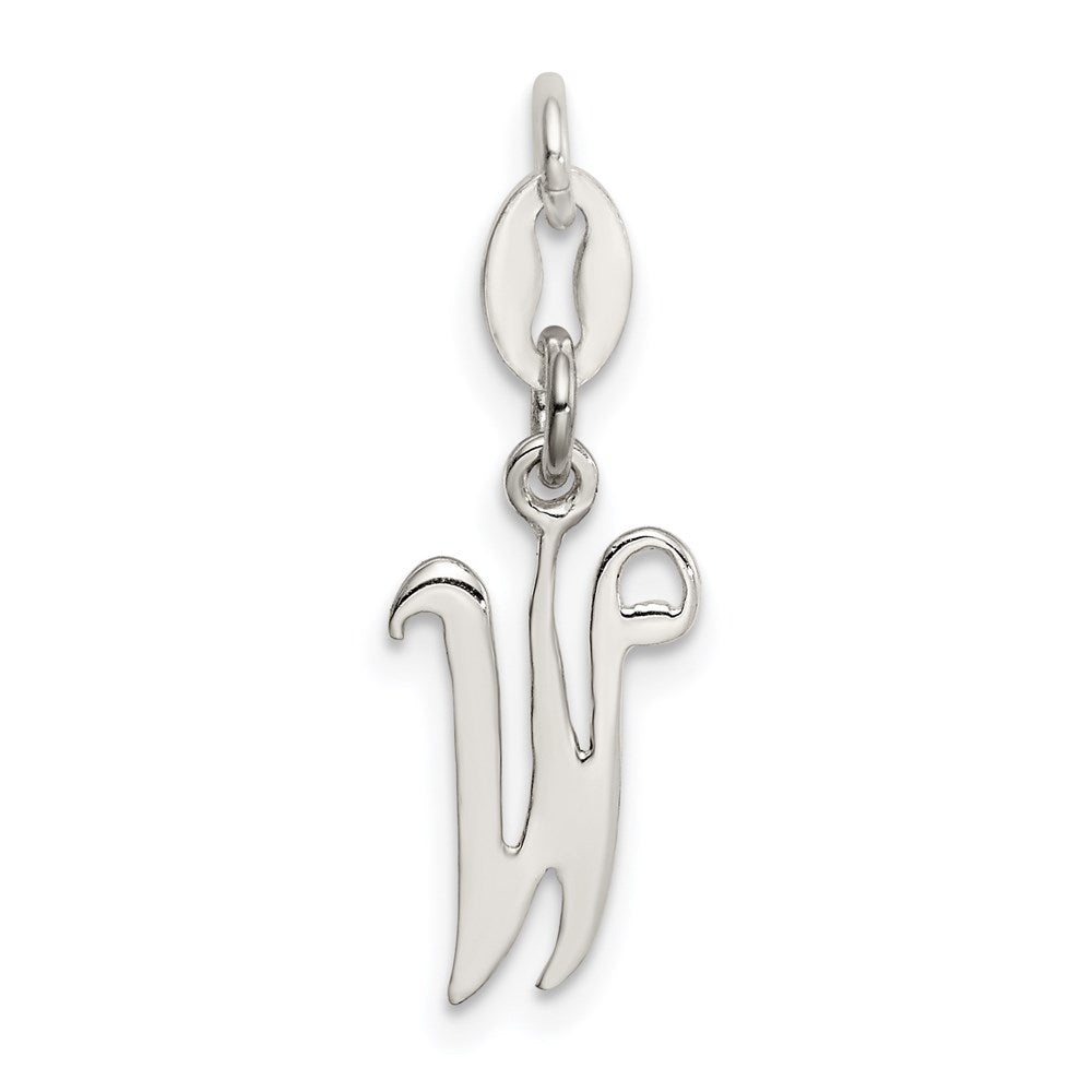 Sterling Silver Letter W Initial Charm