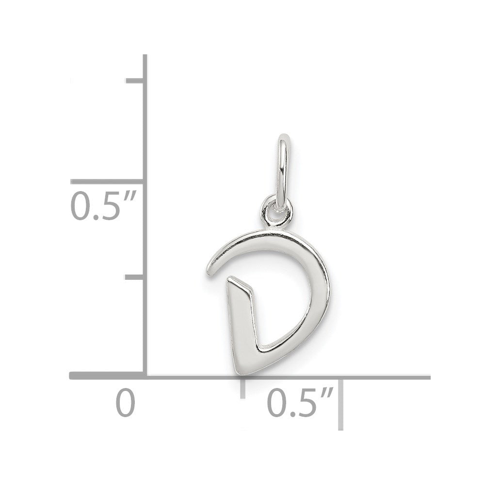 Sterling Silver Letter D Initial Charm