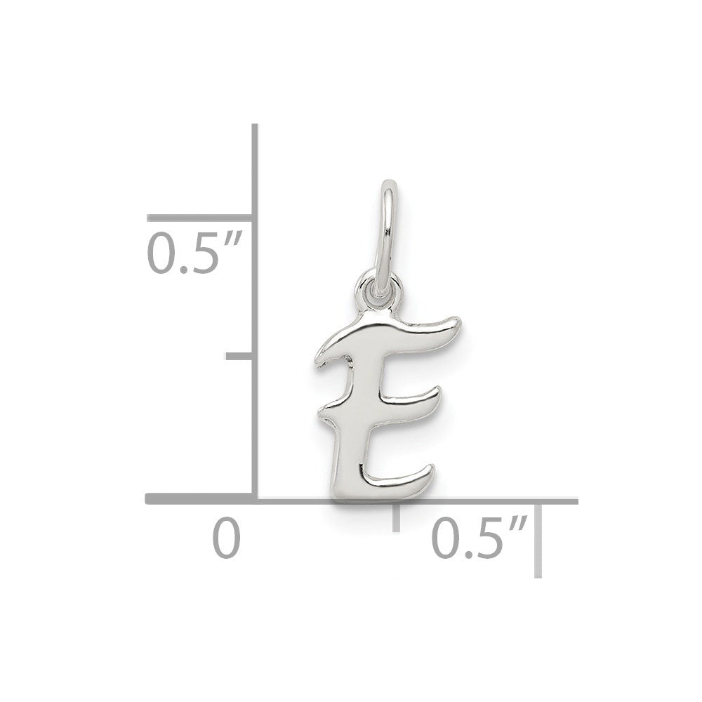 Sterling Silver Letter E Initial Charm