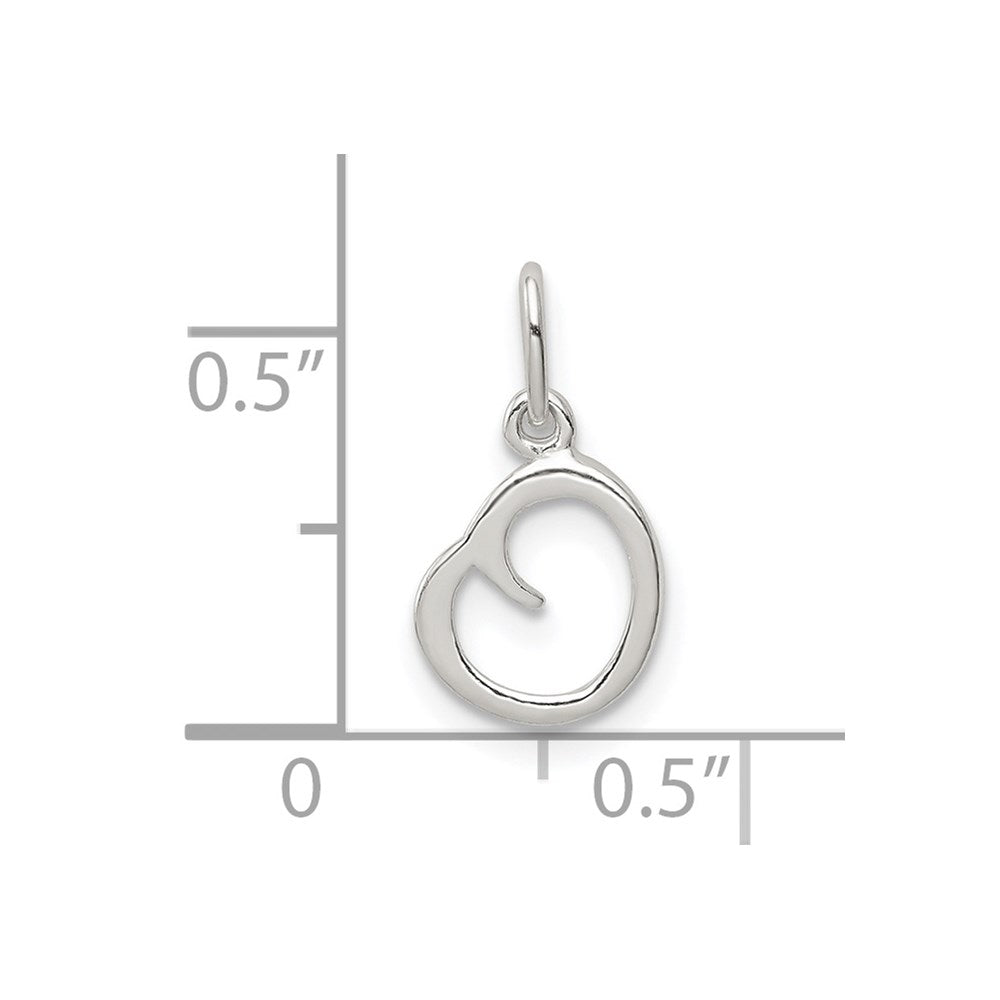 Sterling Silver Letter O Initial Charm