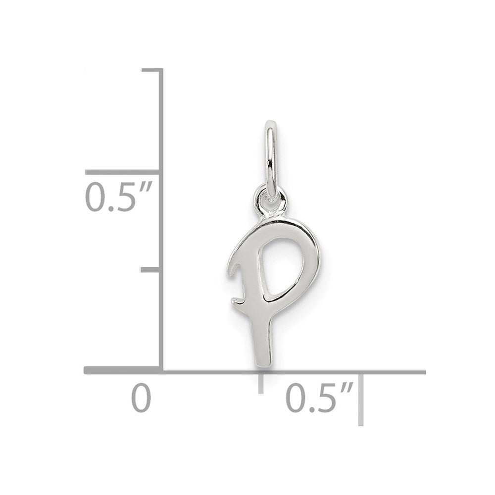 Sterling Silver Letter P Initial Charm