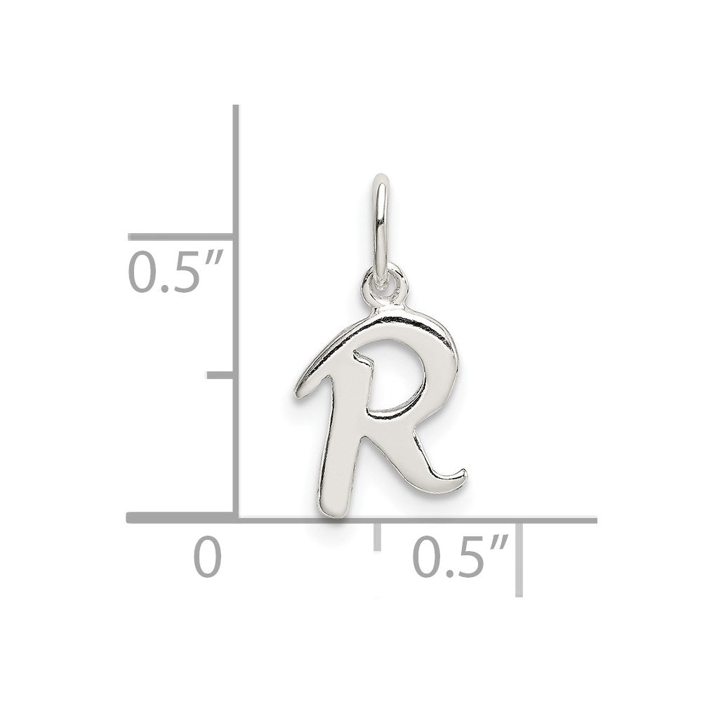 Sterling Silver Letter R Initial Charm