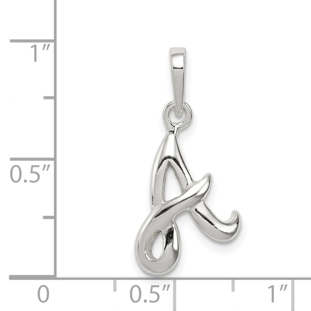 Sterling Silver Letter A Initial Pendant