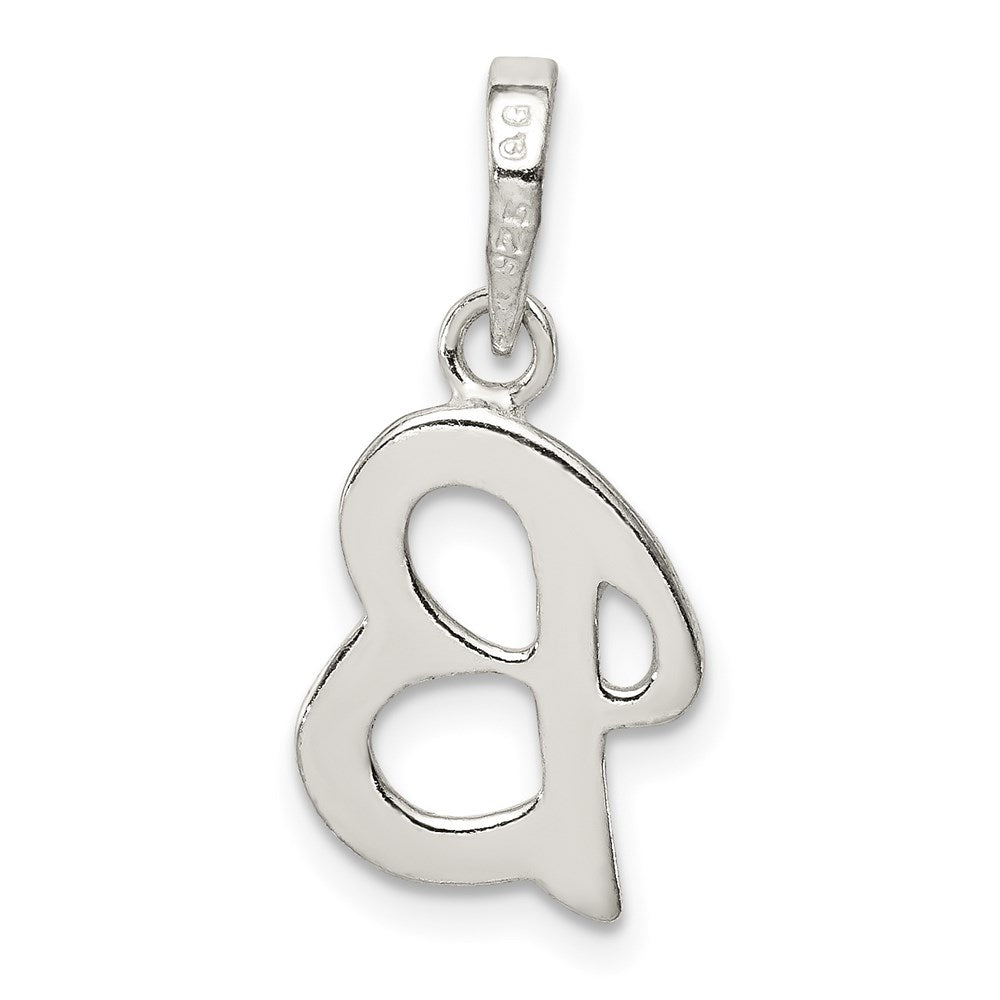 Sterling Silver Letter B Initial Pendant