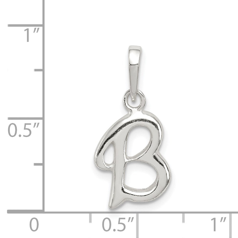 Sterling Silver Letter B Initial Pendant