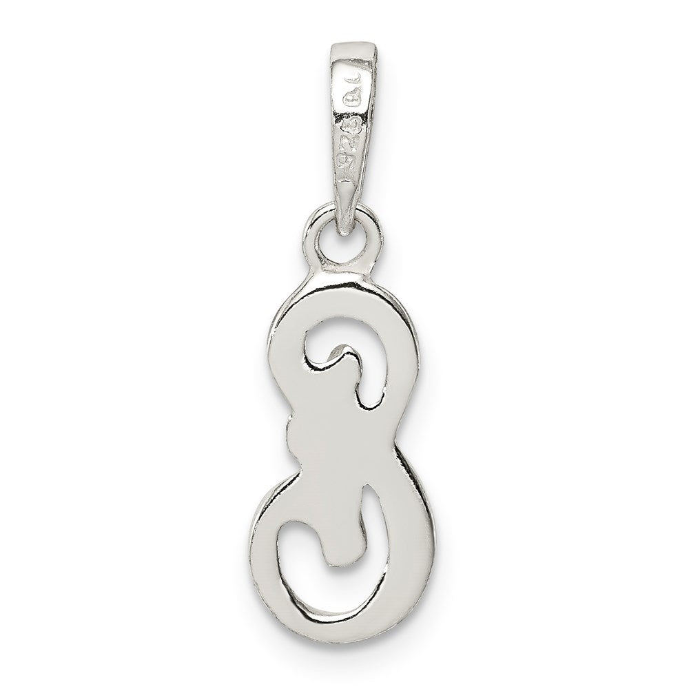 Sterling Silver Letter E Initial Pendant