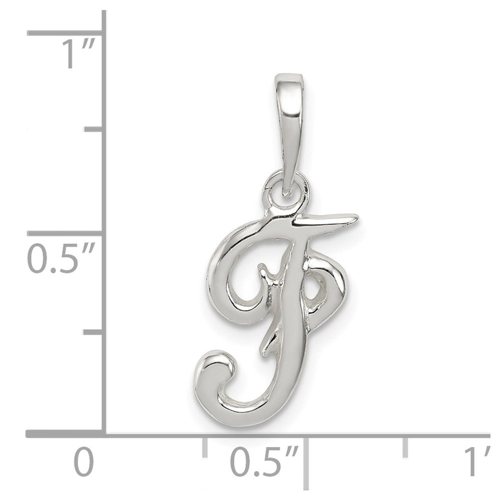 Sterling Silver Letter F Initial Pendant