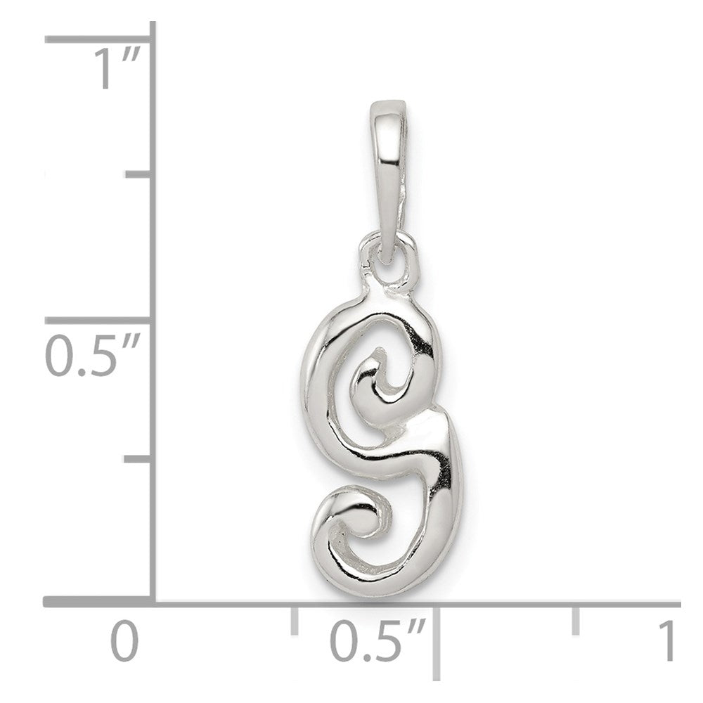 Sterling Silver Letter G Initial Pendant