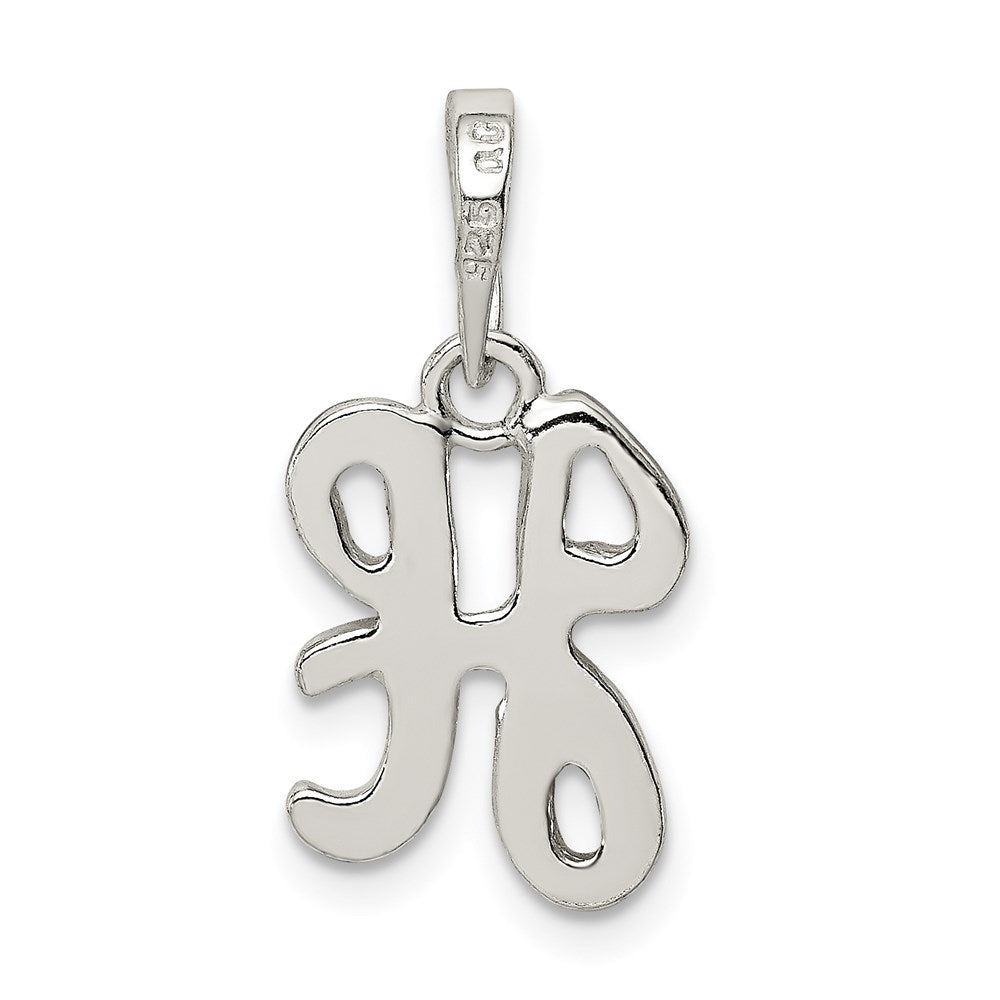 Sterling Silver Letter H Initial Pendant