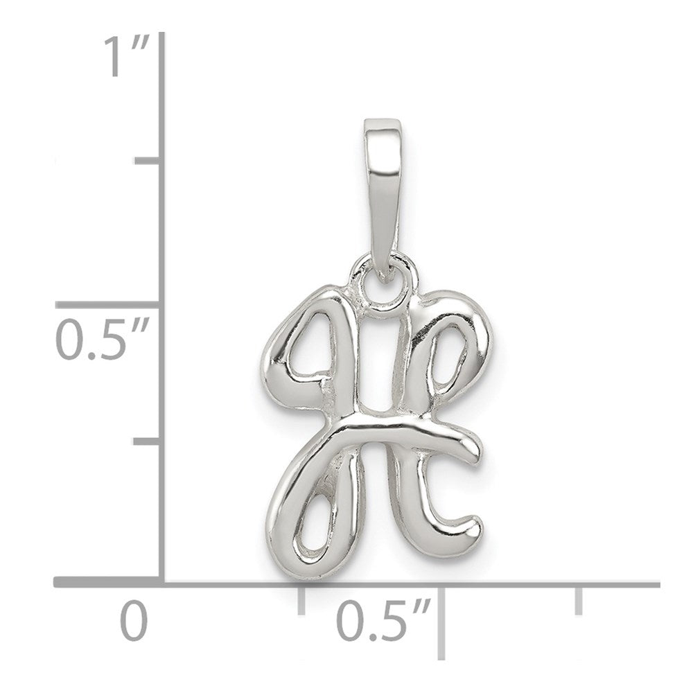 Sterling Silver Letter H Initial Pendant