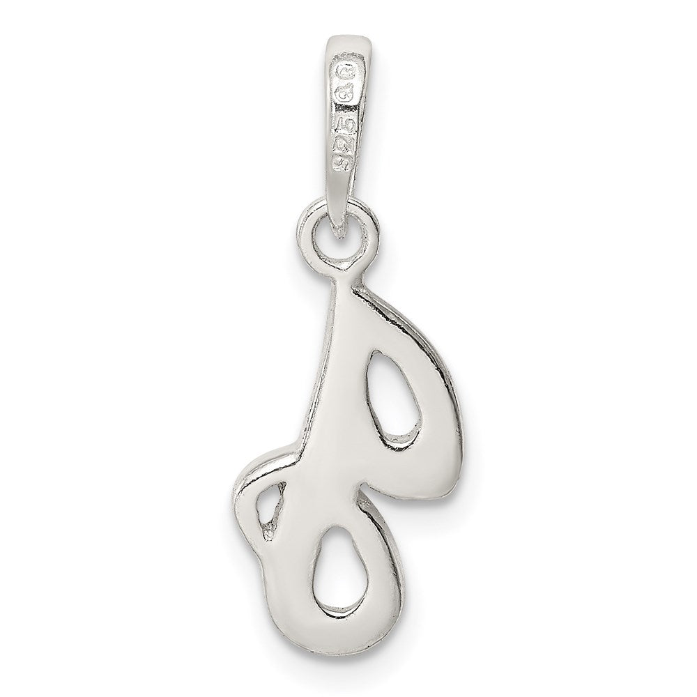 Sterling Silver Letter J Initial Pendant