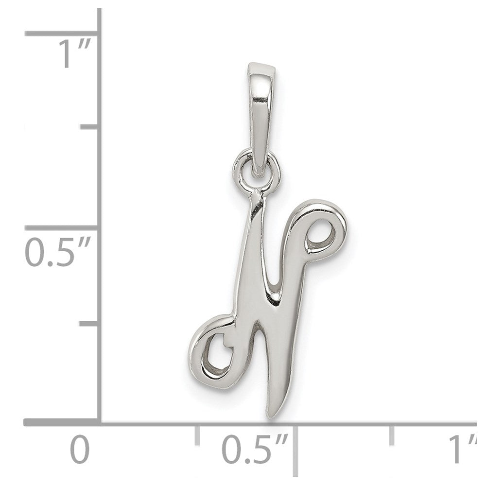 Sterling Silver Letter N Initial Pendant