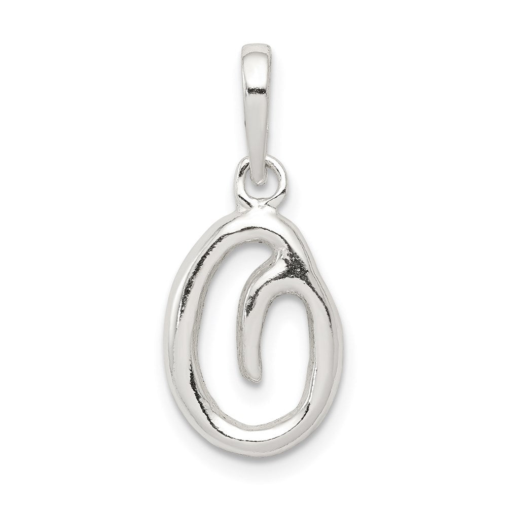 Sterling Silver Letter O Initial Pendant