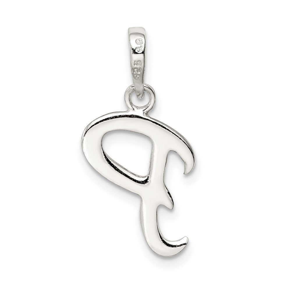 Sterling Silver Letter P Initial Pendant