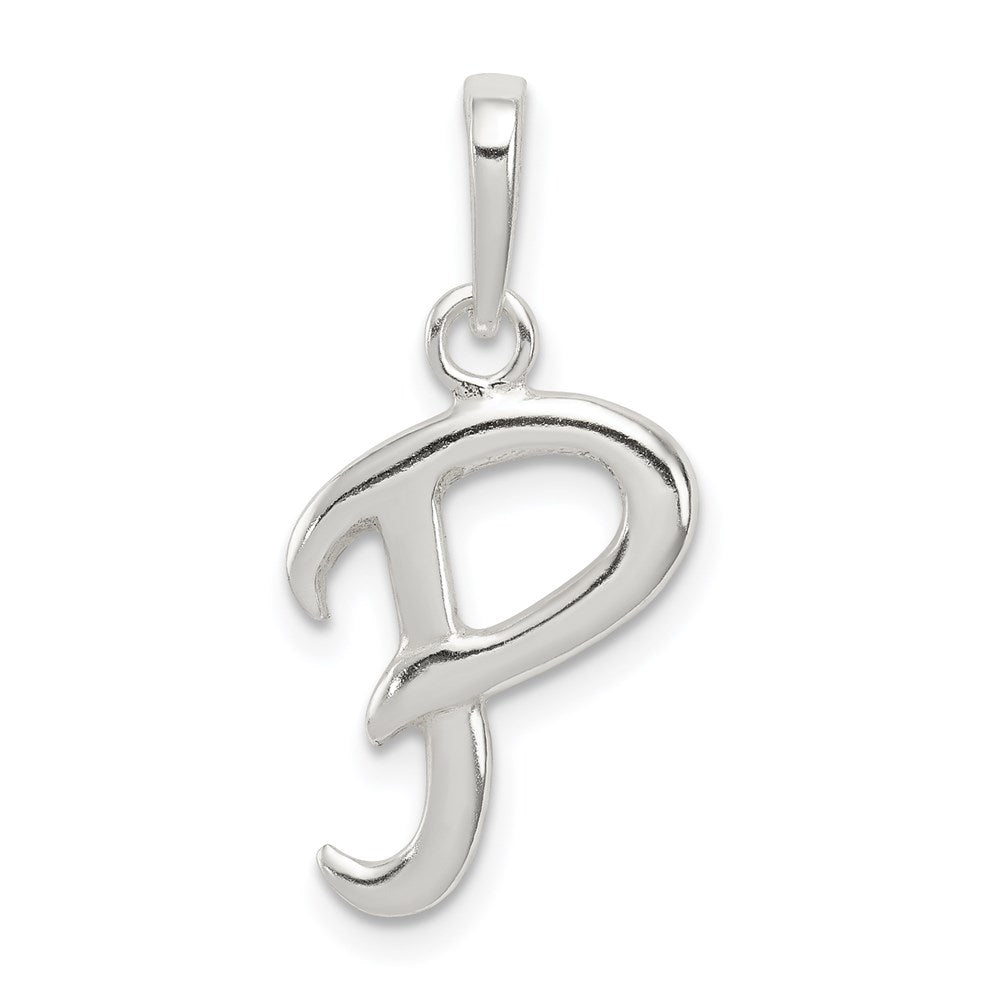 Sterling Silver Letter P Initial Pendant