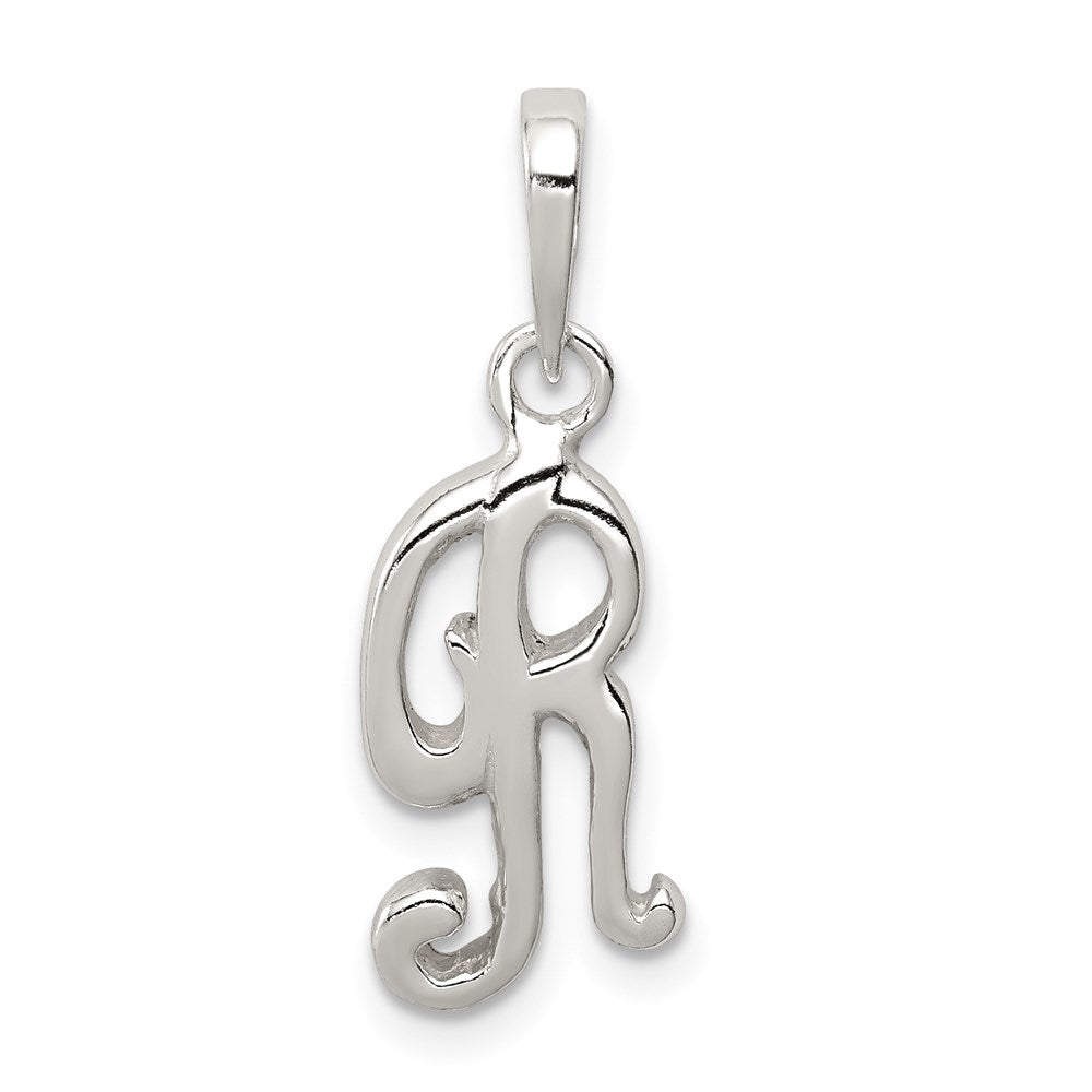 Sterling Silver Letter R Initial Pendant